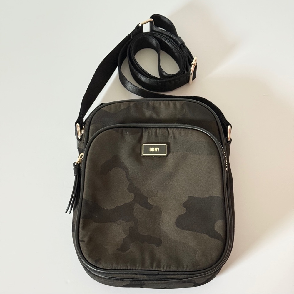 DKNY Black Camouflage Crossbody Bag